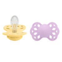Nappar Infinity 2-pack Silikon symmetrisk - Butter/Violet Sky