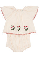 Bæk og bølge babyset m. broderi - BERRY