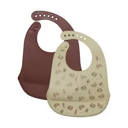 Silikon Haklapp 2-Pack - Rocky Road | Baby & Barn - Äta - Haklappar | BabyMode