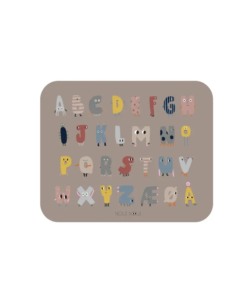 XL Underlägg - ABC Brun | Baby & Barn - Äta - Barnserviser | BabyMode