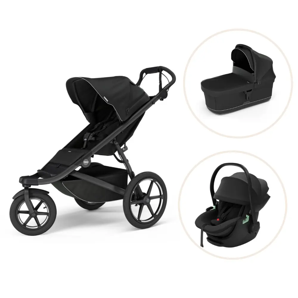 Thule Urban Glide 3 Barnvagn & Maple Babyskydd - Black | Barnvagnar - Barnvagnspaket | BabyMode
