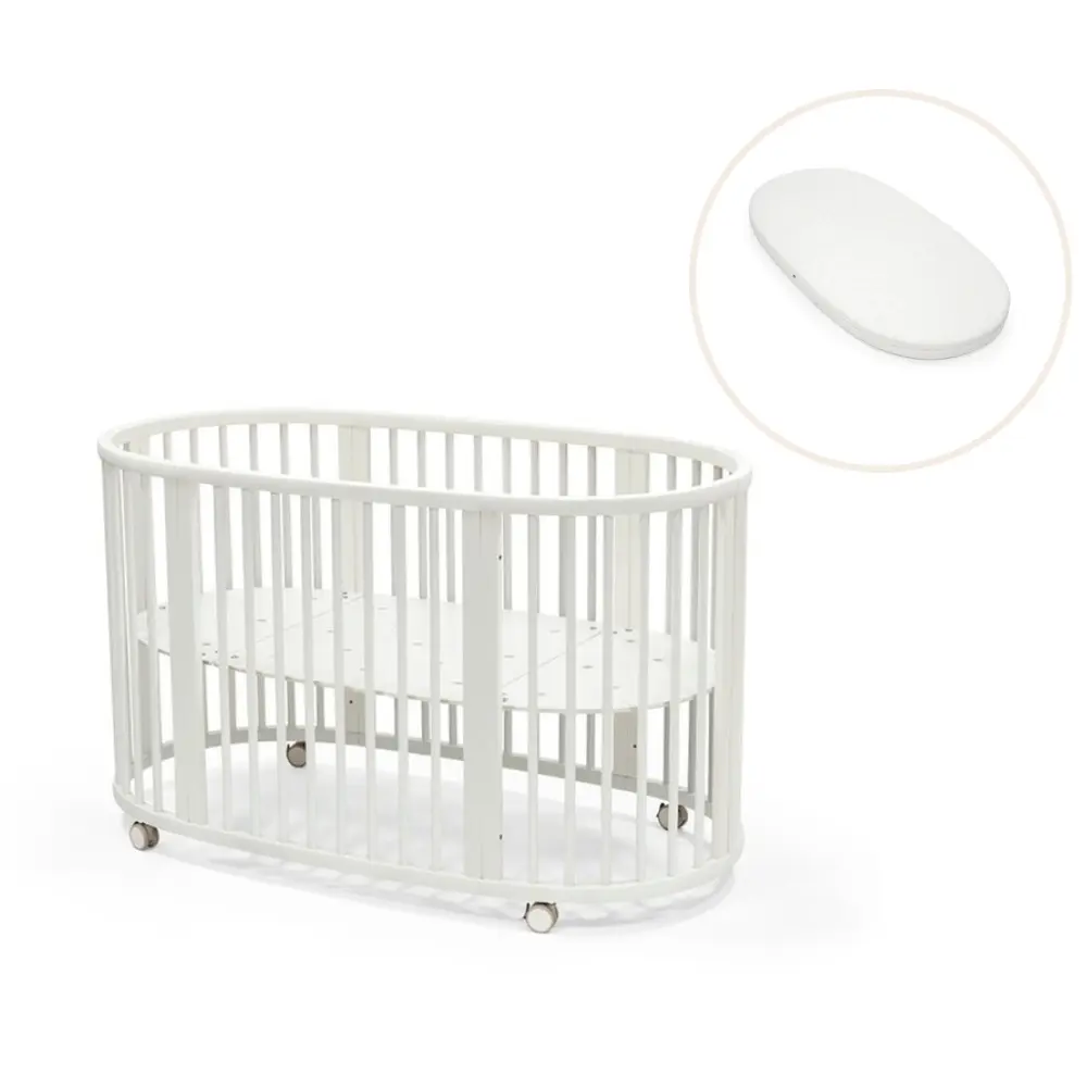 Stokke® Sleepi V3 Spjälsäng Inkl. Madrass - White | Barnrum - Barnsängar & vaggor - Spjälsängar | BabyMode