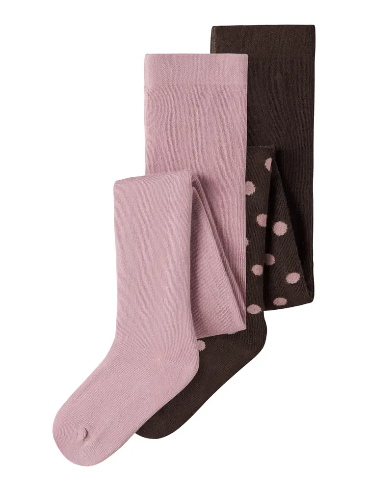 Name It Nina Strumpbyxor 2-Pack - Chocolate Plum - 98/104