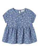 Hagy bluse kortærmet - Denim