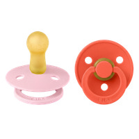 BIBS Napp 2 pk Latex Str 2 - Babypink Tango