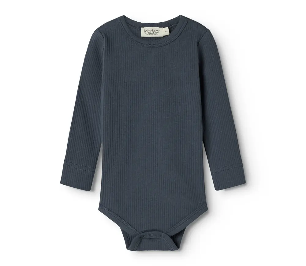 Långärmad Body - Blue - 68 | Barnkläder - Bodys & overaller - Långärmad body | BabyMode