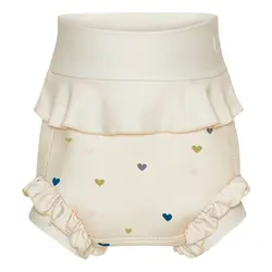 Badblöja - Neopren - Frill - Milk - Hearts - Milk | Kläder - Badkläder - Badblöjor | BabyMode