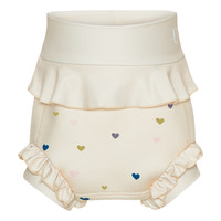 Badeble - Neopren - Frill - Milk - Hearts - MILK