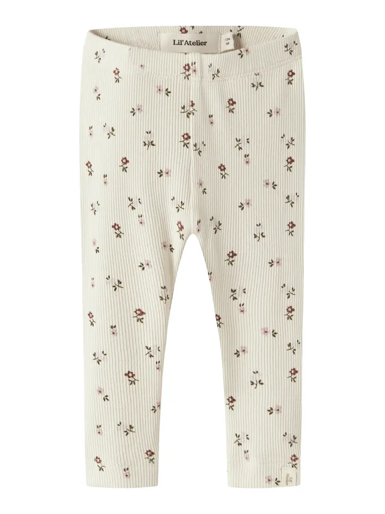 Lil Atelier Gago Slim Leggings - Turtledove - 86 | Barnkläder - Underdelar - Leggings | BabyMode