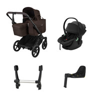 Bugaboo Donkey 6 Duovagn inkl Thule Maple Babyskydd & bas - Cocoa Brown/Black