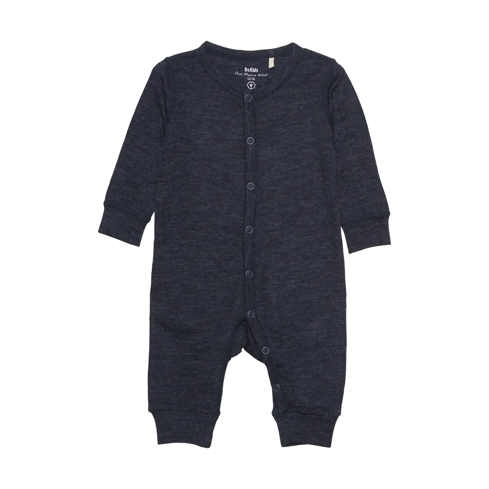 Jumpsuit Ull - Sky Captain Melange - 90 | Barnkläder - Ull - Ulloveraller | BabyMode