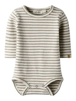 Thoro Keo Långärmad Body - Turtledove | Kläder - Bodys & overaller - Långärmad body | BabyMode