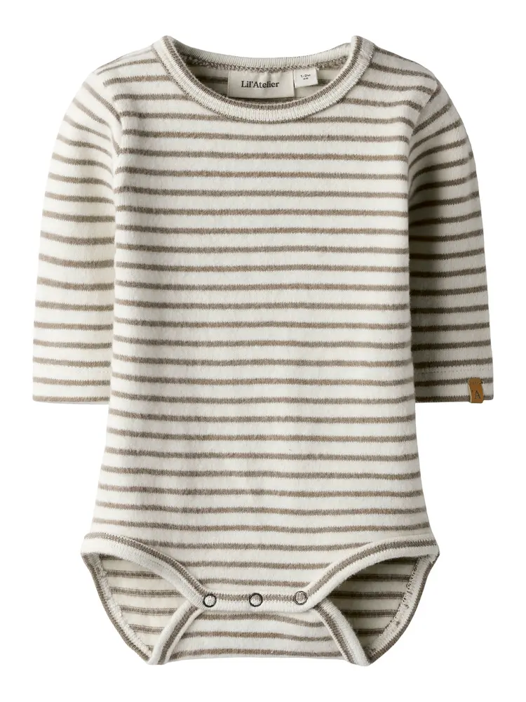 Lil' Atelier Thoro Keo Långärmad Slim Body - Turtledove - 56