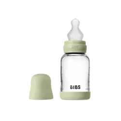 Nappflaska Glas Baby Silikon Slow Flow 120 ml - Sage | Baby & Barn - Äta - Nappflaskor | BabyMode