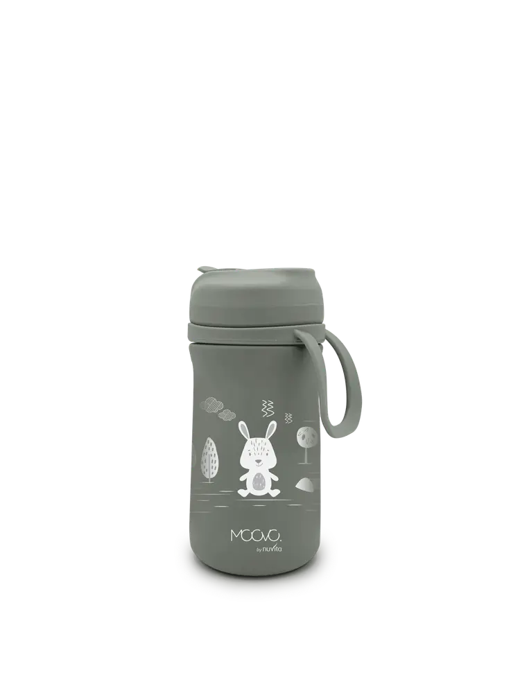 Nuvita Moovo Termoflaska 350 ml - Sage Green | Baby & Barn - Äta - Matlådor & vattenflaskor | BabyMode