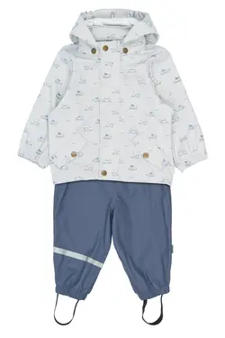 Dai Regnset m. Hängslen - Pearl Blue Boat AOP