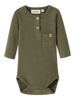 Lil' Atelier Luno Långärmad Slim Body - Winter Moss