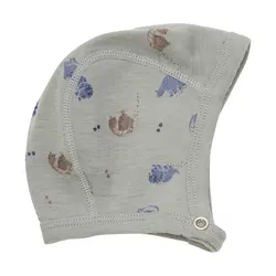 Babymössa Ull AOP - Forest Fog | Kläder - Ull - Ullmössor, ullvantar och ulltossor | BabyMode