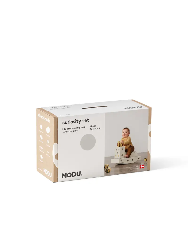 Curiosity Byggsats - Sand Grey/Honey Yellow | Leksaker - Aktivitetsleksaker - Motorikleksaker | BabyMode