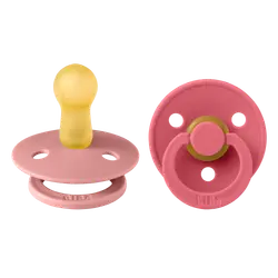 Napp Colour 2-pack Latex Rund 6-18 mån - Dusty Pink/Coral | Baby & Barn - Sköta - Nappar | BabyMode