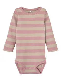 Långärmad Body Danny - Woodrose | Kläder - Bodys & overaller - Långärmad body | BabyMode