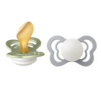 BIBS Napp Couture 2 pk Latex Str 2 - Sage Cloud, Nat