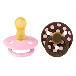 Studio Colour Napp 2-pack Polka Latex Str 2 - Baby Pink/Mocha