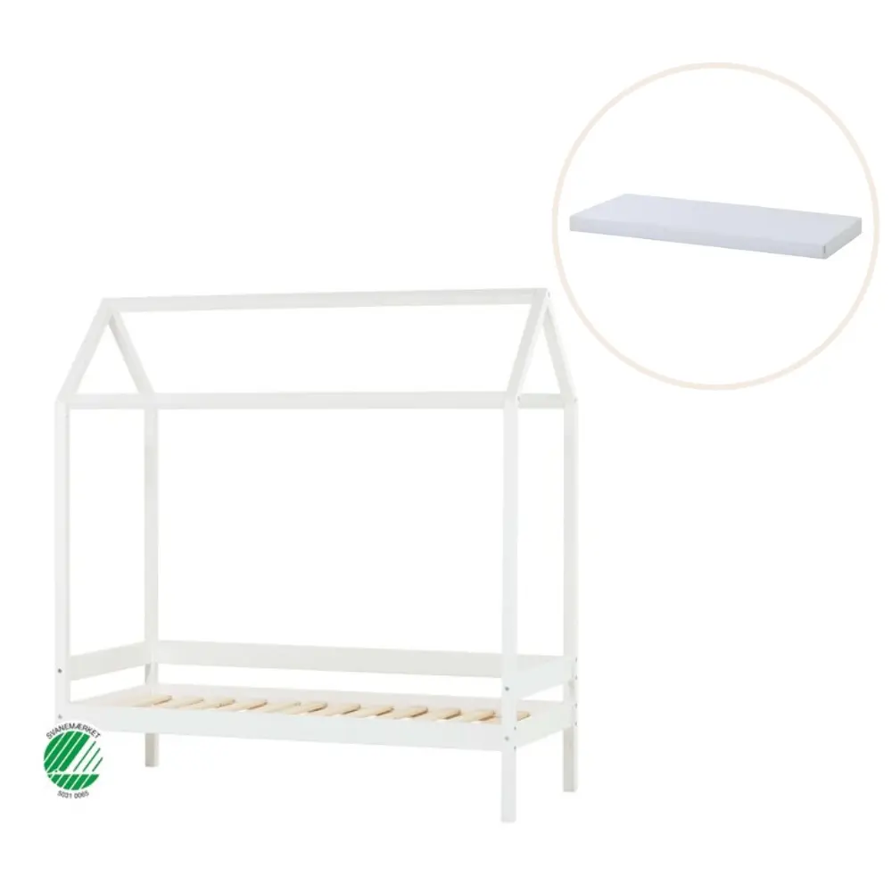 ECO Comfort Hussäng med madrass - 70x160 cm. - vit | Barnrum - Barnsängar & vaggor - Barnsängar | BabyMode
