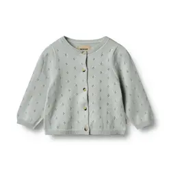 Stickad Kofta Maia - Soft Blue | Kläder - Toppar - Koftor, västar & tröjor | BabyMode