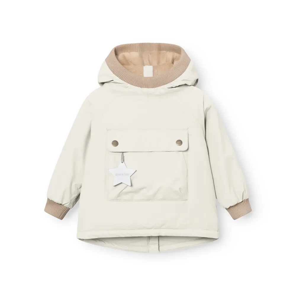 Mini A Ture Matbabywen Fleecefodrad Vinteranorak - Angora Cream - 18 MDR./86