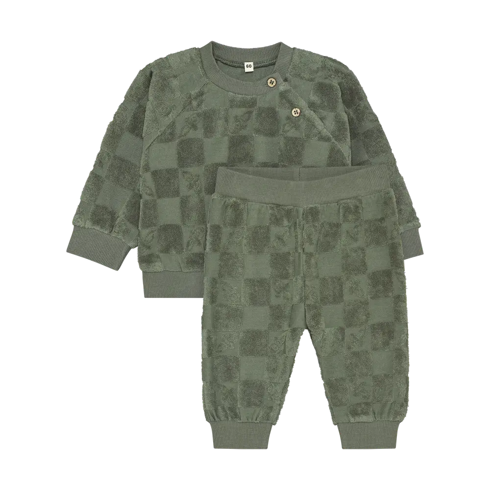 BeKids Sweatshirt och Sweatpants Set - Four Leaf Clover - 90