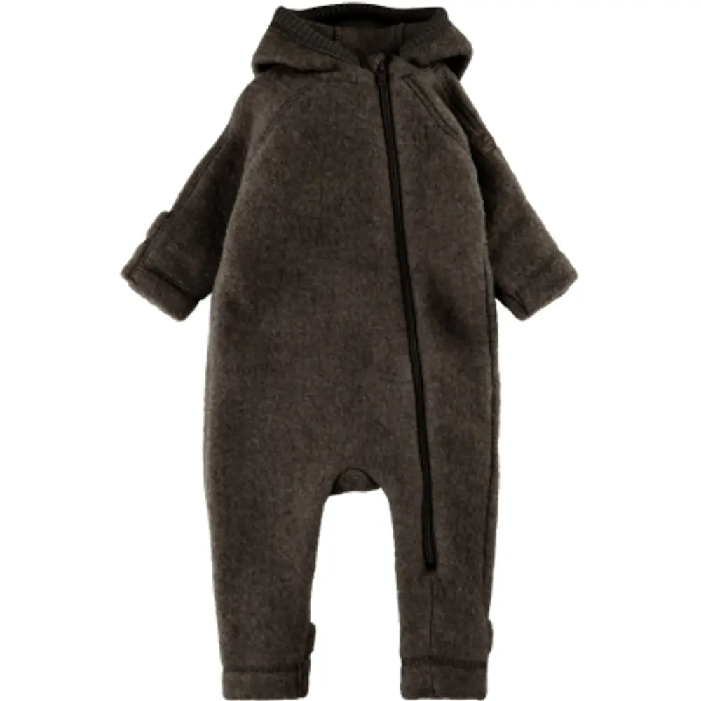 Ulloverall med Öron - Dark Brown - 62