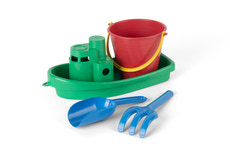 Klassiskt återvunnet grönt båtset i nät