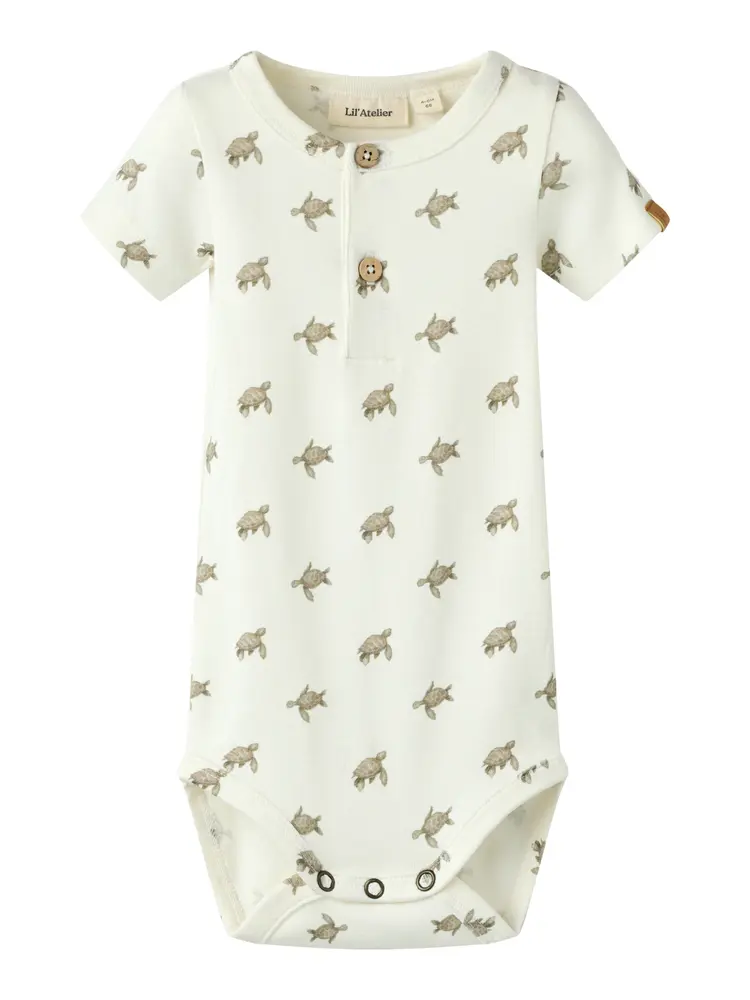 Lil' Atelier Gayo Sar Kortärmad Slim Body - Coconut Milk - 68