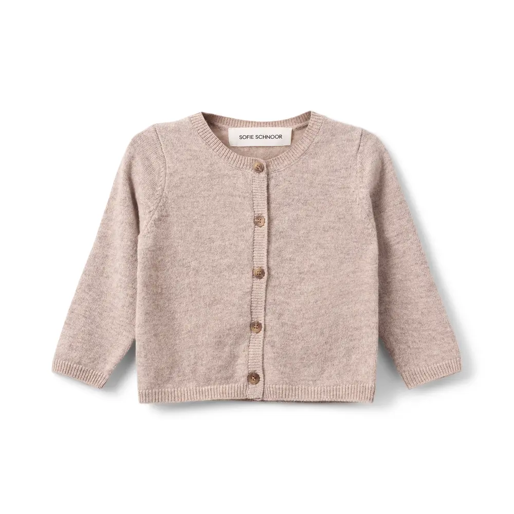 Cisse Cardigan - Brown melange - 92 | Barnkläder - Toppar - Koftor, västar & tröjor | BabyMode