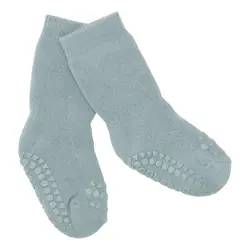 Halkstrumpor Bomull Terry - Dusty Blue | Kläder - Strumpor & strumpbyxor - Halkfria strumpor | BabyMode