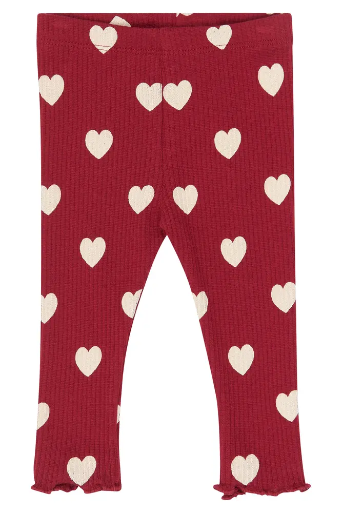 The New Siblings Holiday Rib Leggings - Rio Red AOP TN - 56