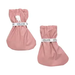 Vadderade PU-tofflor - Burlwood | Barnkläder - Mössor, vantar och tossor - Överdragstossor | BabyMode