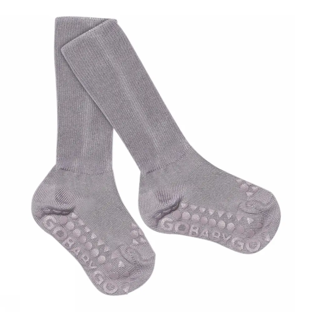 Halkfria strumpor – bambu - Lavender Gray - 20/22 | Barnkläder - Strumpor & strumpbyxor - Halkfria strumpor | BabyMode