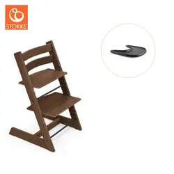 Tripp Trapp Stol & Bricka - Oak warm brown/svart | Baby & Barn | BabyMode