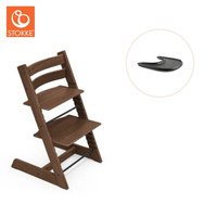 Tripp Trapp Stol & Bricka - Oak warm brown/svart