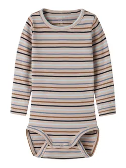 Serro Långärmad Body - Mushroom | Kläder - Bodys & overaller - Långärmad body | BabyMode