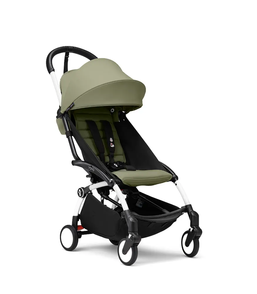 Stokke® Yoyo³ Resevagn - White/Olive | Barnvagnar - Resevagnar & sulkys | BabyMode