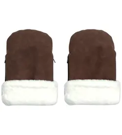 Østerbro handvärmare - Chocolate Brown Faux Suede | Barnvagnar - Barnvagnstillbehör - Barnvagnsvantar | BabyMode