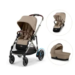 e-Gazelle syskonvagn - Almond beige | Barnvagnar | BabyMode