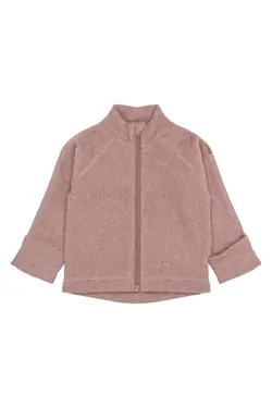 Bomullsfleecejacka - Burlwood Melange | Barnkläder - Ytterplagg - Softshell & fleece - Fleece | BabyMode