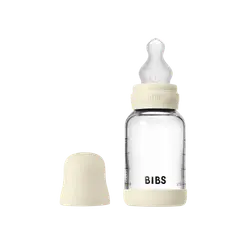 Nappflaska Glas Baby Silikon Slow Flow 120 ml - Ivory | Baby & Barn - Äta - Nappflaskor | BabyMode