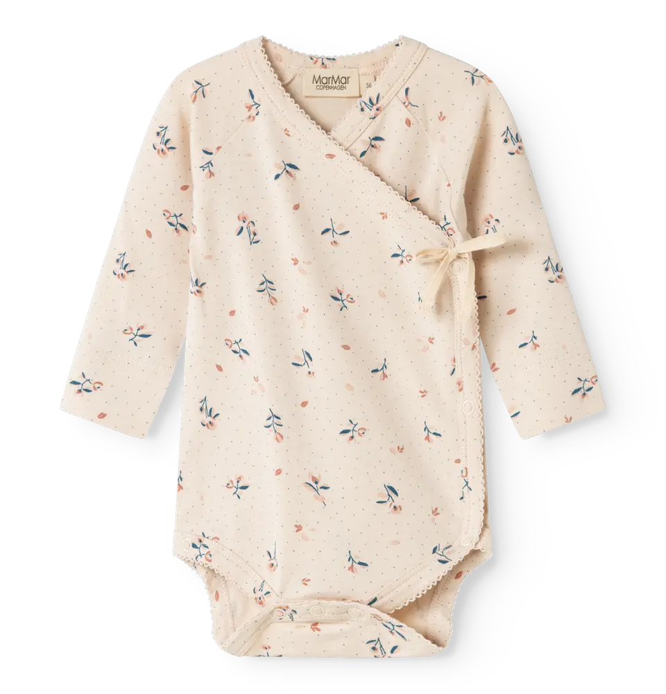 Belita Långärmad Body - Roses - 50/0 MDR. | Barnkläder - Bodys & overaller - Omlottbody | BabyMode