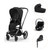 Cybex Priam Duovagn + Cloud T Plus + Bas T - Chrome Black/Sepia Black