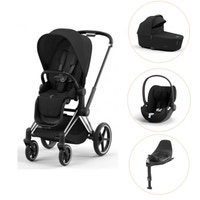 Cybex Priam Duovagn + Cloud T Plus + Bas T - Chrome Black/Sepia Black